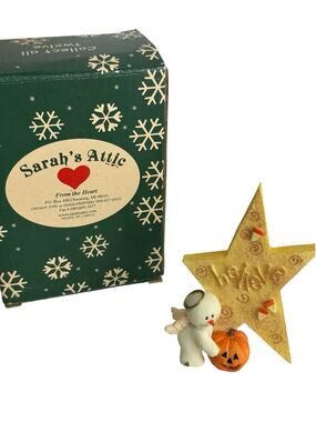 Sarah's Attic Snowonders Figurine October Believe In Courage 7880 Pumpkin Angel
